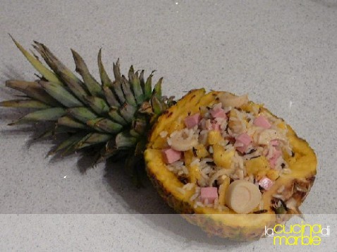 riso ananas cuori palma prosciutto