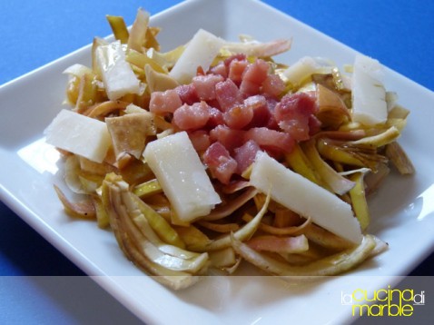 carciofi con pancetta e pecorino