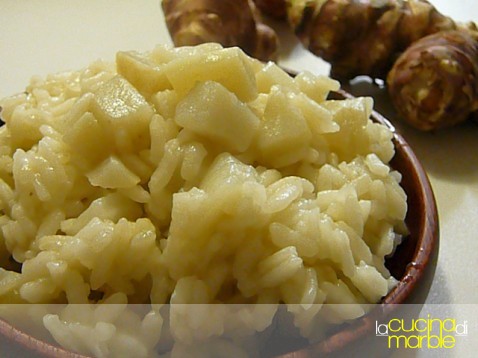 risotto topinambur e grappa risotto topinambur e grappa